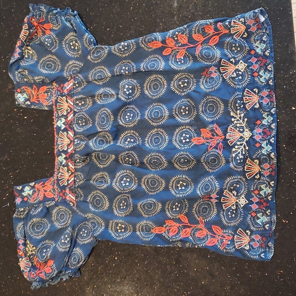 JOHNNY WAS WORKSHOP Embroidered Tunic Top